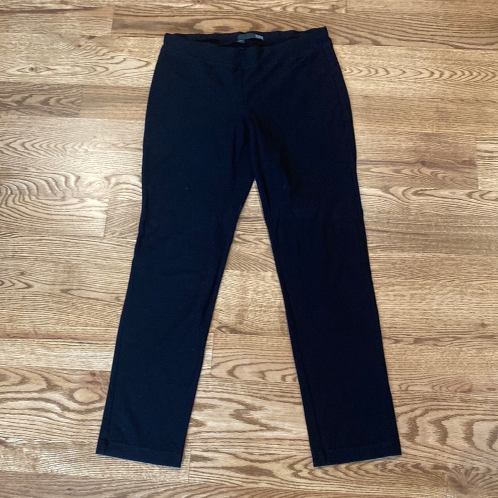 Womens Eileen Fisher Washable stretch crepe slim ankle pant black minimalist